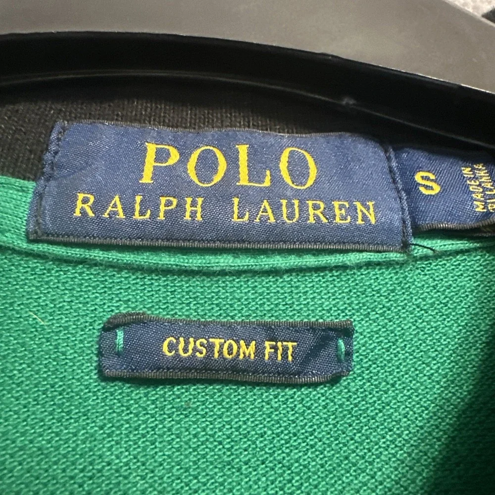 Polo‎ Ralph Lauren USA LXVII #3 Rugby Polo Shirt Custom Fit Mens Small Green